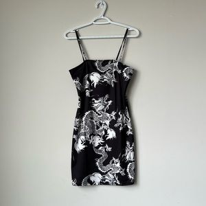 new shein | dragon print mini dress